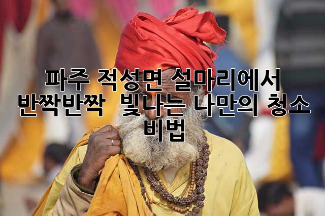 파주 적성면 설마리에서 반짝반짝 ✨ 빛나는 나만의 청소 비법!