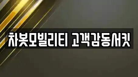 차봇모빌리티 고객감동서킷