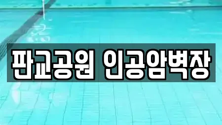 판교공원 인공암벽장