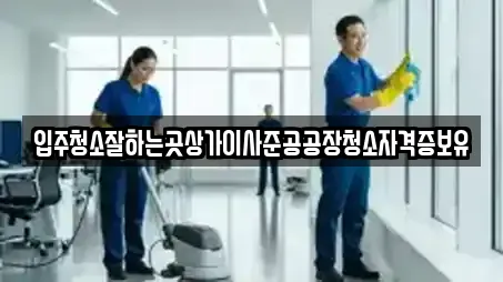 입주청소잘하는곳상가이사준공공장청소자격증보유