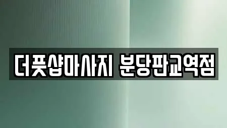 더풋샵마사지 분당판교역점