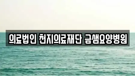 의료법인 천지의료재단 금샘요양병원