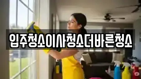입주청소이사청소더바른청소