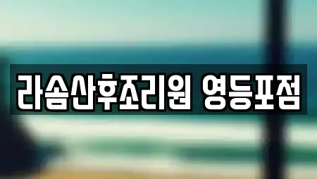 라솜산후조리원 영등포점