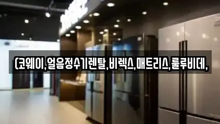 (코웨이,얼음정수기렌탈,비렉스,매트리스,룰루비데,