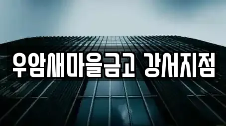 우암새마을금고 강서지점