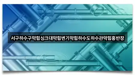서구하수구막힘싱크대막힘변기막힘하수도하수관막힘홍반장