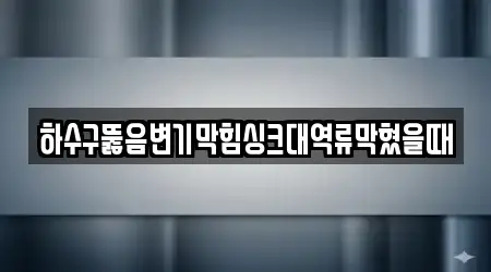 하수구뚫음변기막힘싱크대역류막혔을때