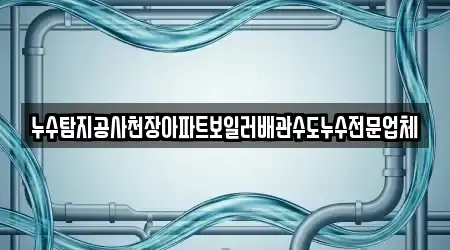 누수탐지공사천장아파트보일러배관수도누수전문업체