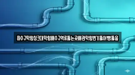 하수구막힘싱크대막힘배수구역류뚫는곳배관막힘변기뚫어뻥뚫음