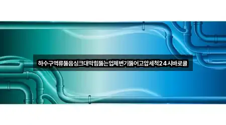하수구역류뚫음싱크대막힘뚫는업체변기뚫어고압세척24시바로쿨