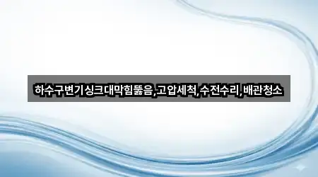 하수구변기싱크대막힘뚫음,고압세척,수전수리,배관청소