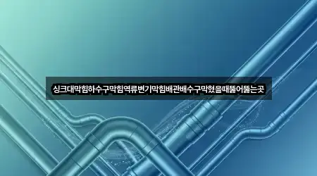싱크대막힘하수구막힘역류변기막힘배관배수구막혔을때뚫어뚫는곳
