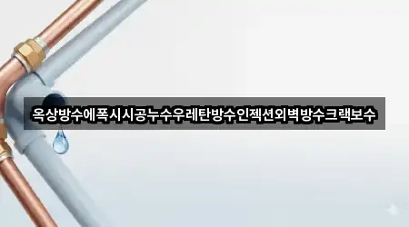 옥상방수에폭시시공누수우레탄방수인젝션외벽방수크랙보수