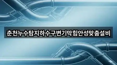 춘천누수탐지하수구변기막힘안성맞춤설비