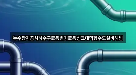 누수탐지공사하수구뚫음변기뚫음싱크대막힘수도설비해빙