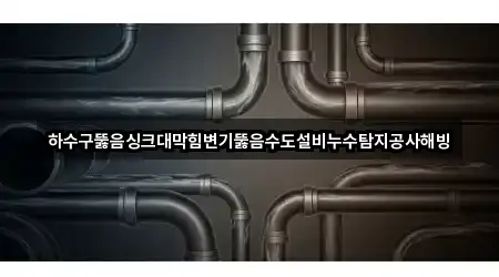 하수구뚫음싱크대막힘변기뚫음수도설비누수탐지공사해빙