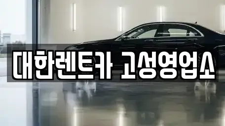 강원 고성군 렌트카 전문 대한렌트카 고성영업소