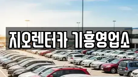 경기 용인시 처인구 단기렌트카 전문 지오렌터카 기흥영업소