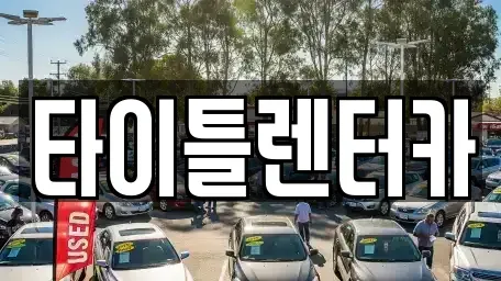 경기 용인시 처인구 단기렌트카 전문 타이틀렌터카