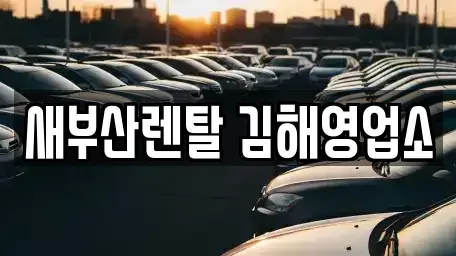 경상남도 김해시 대성동 렌트카 전문 새부산렌탈 김해영업소