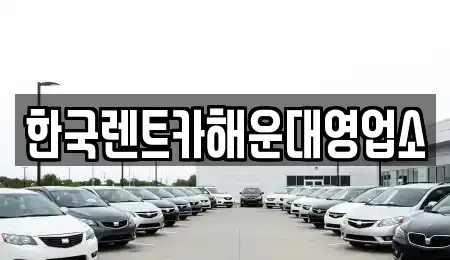 부산광역시 금정구 금사동 렌트카 전문 한국렌트카해운대영업소
