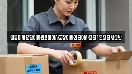 원룸이사용달이사반포장이사포장이사간단이사용달1톤용달차운반