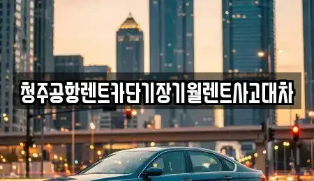 충청북도 증평군 단기렌트카 전문 청주공항렌트카단기장기월렌트사고대차